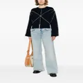 Kenzo Sashiko-stitch wool blend jumper - Blue