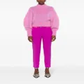 Versace Jeans Couture logo-waistband slim trousers - Pink