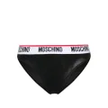Moschino logo-band cotton-blend briefs (pack of two) - Black