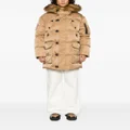 Dsquared2 logo-patch padded coat - Neutrals