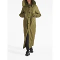 Prada hooded long parka coat - Green