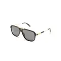 Chopard Eyewear logo-engraved pilot-frame sunglasses - Black