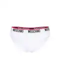 Moschino logo-waistband cotton-blend bikini briefs (pack of two) - White