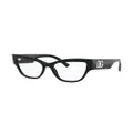 Dolce & Gabbana Eyewear cat eye-frame logo-lettering glasses - Black