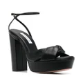 Aquazzura Olie leather platform sandals - Black