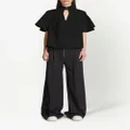 Proenza Schouler pintuck-detail short-sleeved blouse - Black