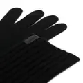 Vince knitted cashmere gloves - Black