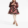 Unreal Fur La Farfalla leopard-motif jacket - Pink