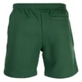 Lacoste logo-patch cotton blend track shorts - Green