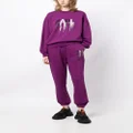 Karl Lagerfeld rhinestone-embelished crew-neck sweatshirt - Purple