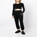 Karl Lagerfeld rhinestone logo-embellished track pants - Black