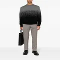 Canali patterned intarsia-knit wool blend jumper - Black