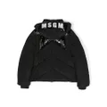 MSGM Kids logo-print padded jacket - Black