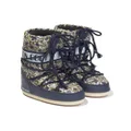 Moon Boot Kids Icon floral-print snow boots - Blue