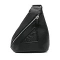 Prada Cross logo-embossed backpack - Black