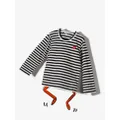 Comme Des Garçons Play Kids horizontal-stripe cotton long-sleeve top - Black