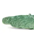 Bordallo Pinheiro 'Folhas' striped platter - Green