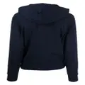 Lacoste logo-patch zipped hoodie - Blue