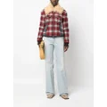 Dsquared2 fur-collared flannel jacket