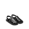 Prada interwoven straps flat sandals - Black