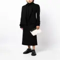 Yohji Yamamoto zip-up wool cardigan - Black