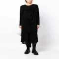 Yohji Yamamoto asymmetric-design cotton top - Black