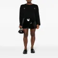 Moschino asymmetric-hem virgin wool jumper - Black