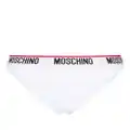 Moschino logo-waistband Brazilian briefs (pack of two) - White