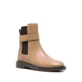 Tory Burch Double T leather boots - Neutrals