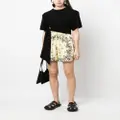 Nanushka paisley-print silk shorts - Yellow