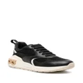 Ferragamo almond-toe panelled leather sneakers - Black
