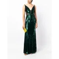 Jenny Packham Ayanna sequinned sleeveless gown - Green