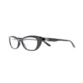 Dolce & Gabbana Eyewear logo-plaque cat-eye frame glasses - Black