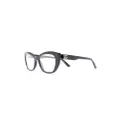 Dolce & Gabbana Eyewear logo-plaque cat-eye frame glasses - Black