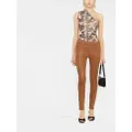 L'Agence Marguerite coated slim-fit trousers - Brown