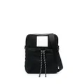 Emporio Armani logo-patch messenger bag - Black