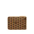Bally monogram zipped wallet - Brown