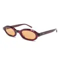 Retrosuperfuture oval-frame tinted sunglasses - Red