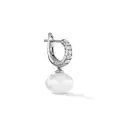 David Yurman sterling silver pearl and diamond drop earrings