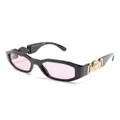 Versace Eyewear Medusa-plaque hexagonal-frame sunglasses - Black
