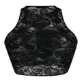 Oséree O-Lover lace cropped top - Black