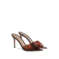 Gianvito Rossi Elle 85mm point-toe mules - Brown