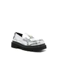 Dolce & Gabbana logo-plaque leather brogues - Silver