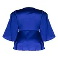 Fleur Du Mal v-neck tied-waist robe - Blue