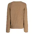 Pringle of Scotland cable-knit wool-blend jumper - Brown