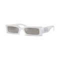 Dolce & Gabbana Eyewear crystal-embellished rectangle-frame sunglasses - Grey
