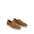 Magnanni almond-toe suede loafers - Brown