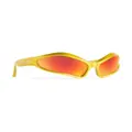 Balenciaga Eyewear Fennec oval-frame sunglasses - Yellow
