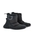 Ferragamo Gancini-print padded-design boots - Black