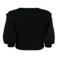 DKNY long-sleeve fine-ribbed jumper - Black